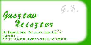 gusztav meiszter business card